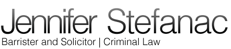 Jennifer Stefanac, Criminal Lawyer, Legal Aid, Barrister & Solicitor